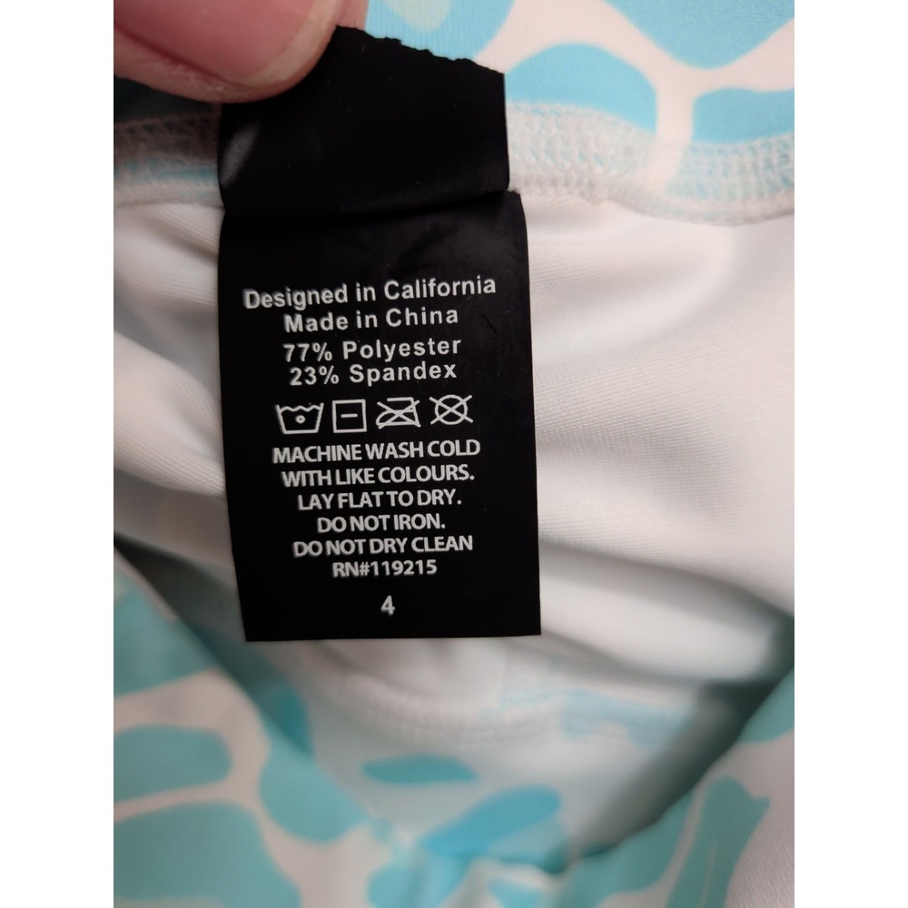 Beach Bunny Aqua Leopard Print Leggings - Picture 6 of 7